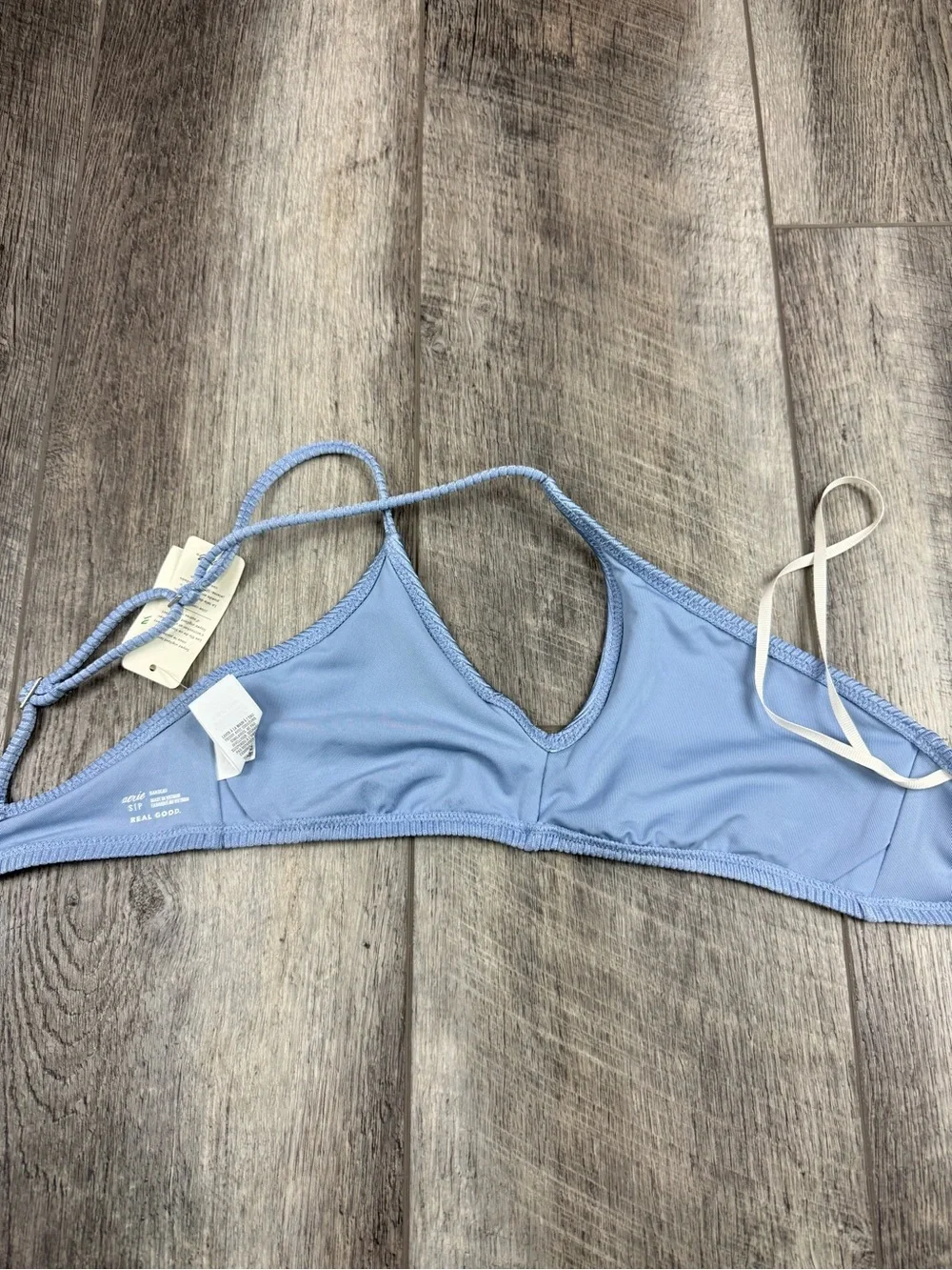 Aerie Blue Ribbed Bikini Top